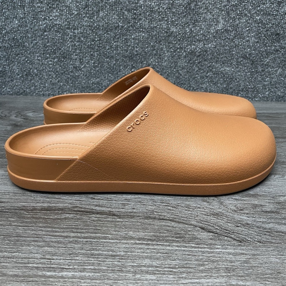Crocs Dylan Clogs Slip On Mules Outdoor Cognac Brown Mens 14